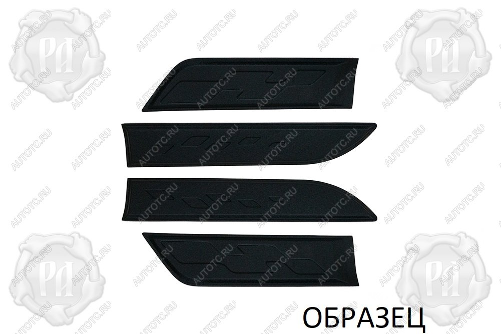4 829 р. Молдинги на двери (широкие) Русская Артель  Renault Logan Stepway (2018-2025) (шагрень)  с доставкой в г. Воронеж