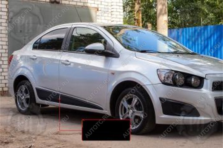 969 р. Молдинг двери передний правый Русская Артель Chevrolet Aveo T300 седан (2011-2015) (глянец под покраску)  с доставкой в г. Воронеж