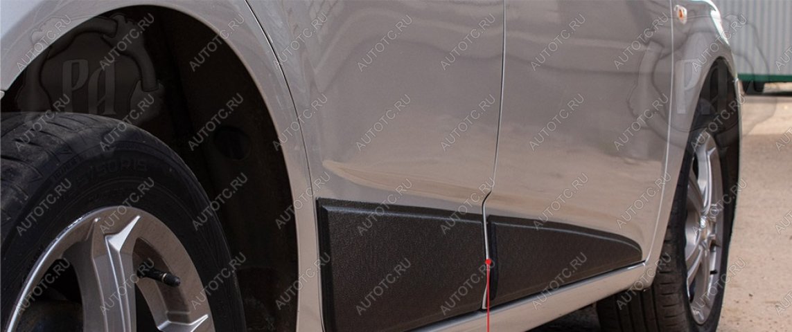 1 049 р. Молдинг двери задний правый Русская Артель Chevrolet Aveo T300 седан (2011-2015) (глянец под покраску)  с доставкой в г. Воронеж