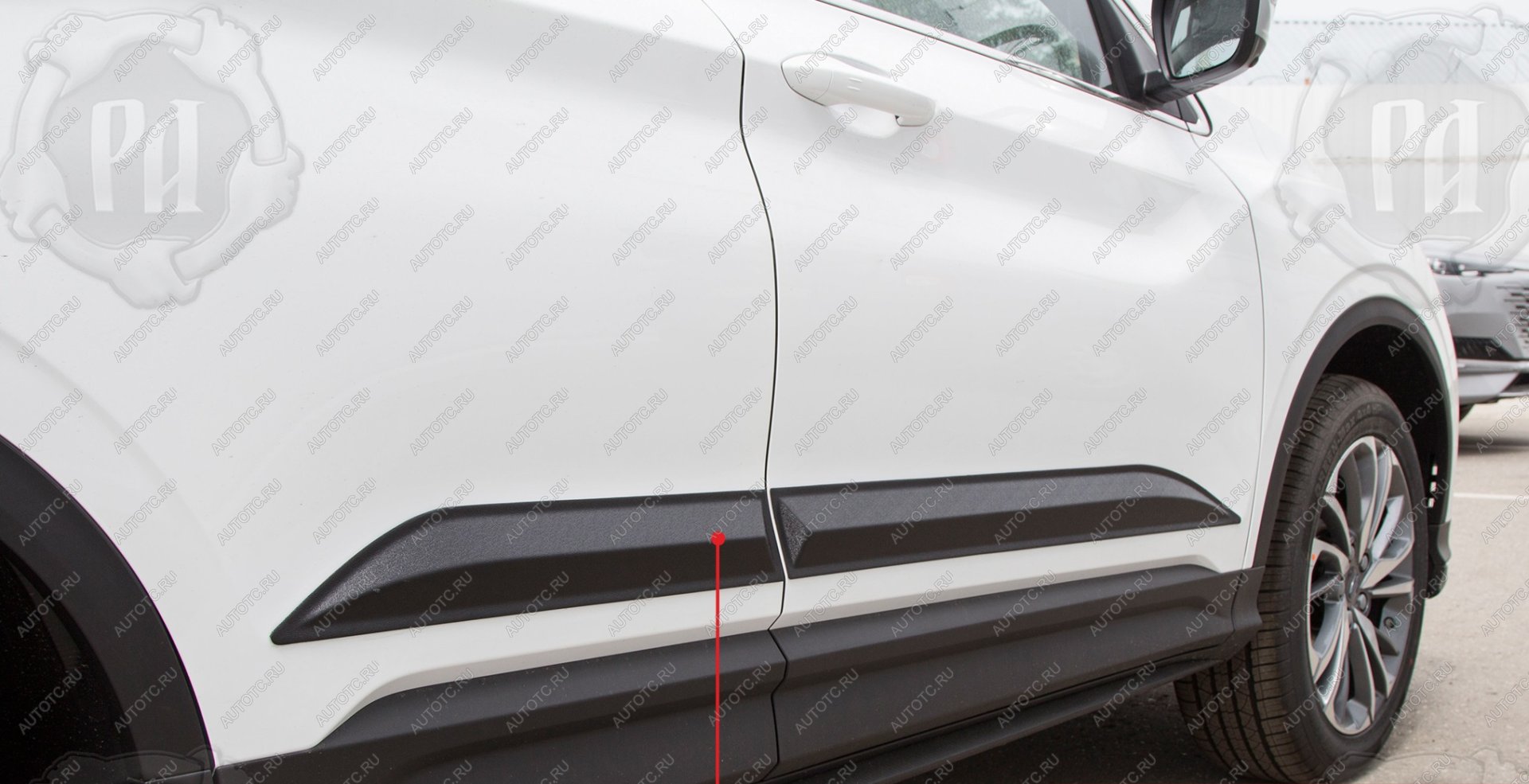 759 р. Молдинг двери задний правый Русская Артель  Geely Coolray  SX11 (2018-2023) дорестайлинг (глянец под покраску)  с доставкой в г. Воронеж