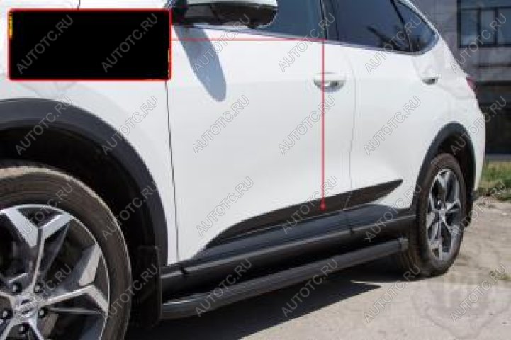 1 129 р. Молдинг двери передний правый Русская Артель Haval F7x дорестайлинг (2019-2022) (глянец под покраску)  с доставкой в г. Воронеж