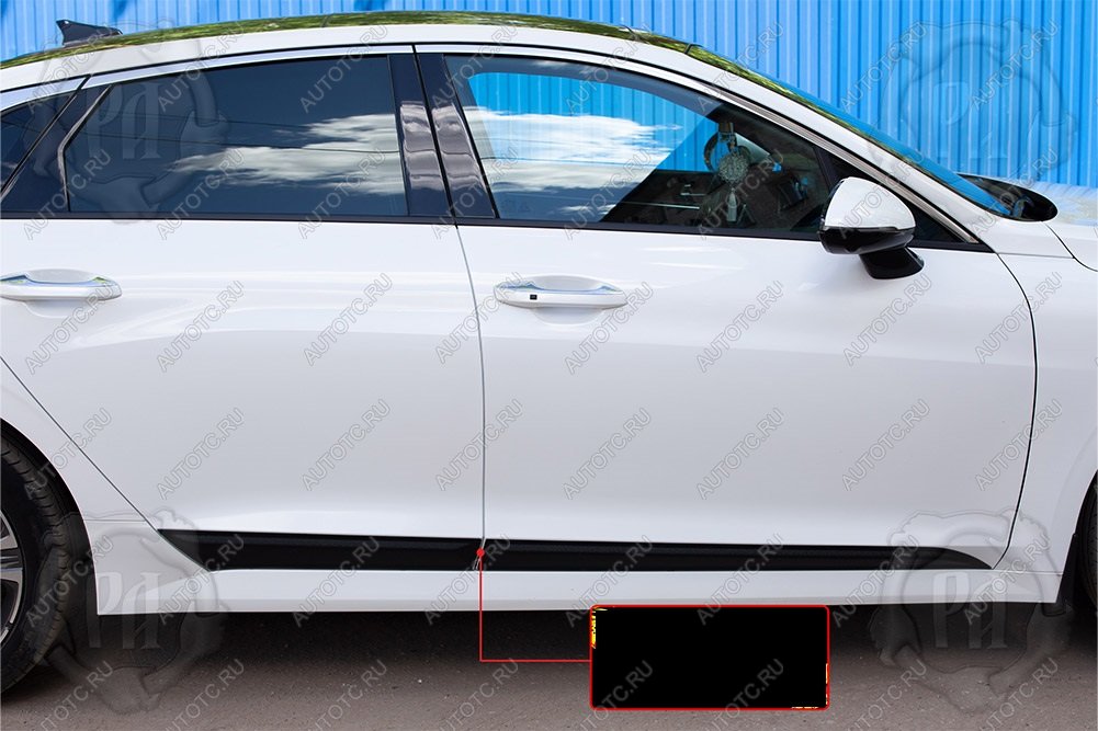 1 059 р. Молдинг двери передний правый Русская Артель KIA K5 DL (2019-2022) (глянец под покраску)  с доставкой в г. Воронеж