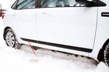 Молдинг двери задний левый (вариант 2) Русская Артель KIA Rio 3 QB дорестайлинг седан (2011-2015) (глянец под покраску)