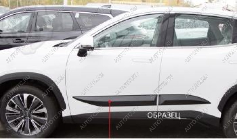 1 489 р. Молдинг двери передний правый Русская Артель KIA Soul PS рестайлинг (2017-2019) (глянец под покраску)  с доставкой в г. Воронеж