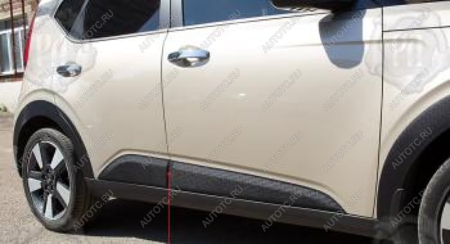 1 189 р. Молдинг двери передний правый Русская Артель KIA Soul SK3 (2018-2022) (глянец под покраску)  с доставкой в г. Воронеж