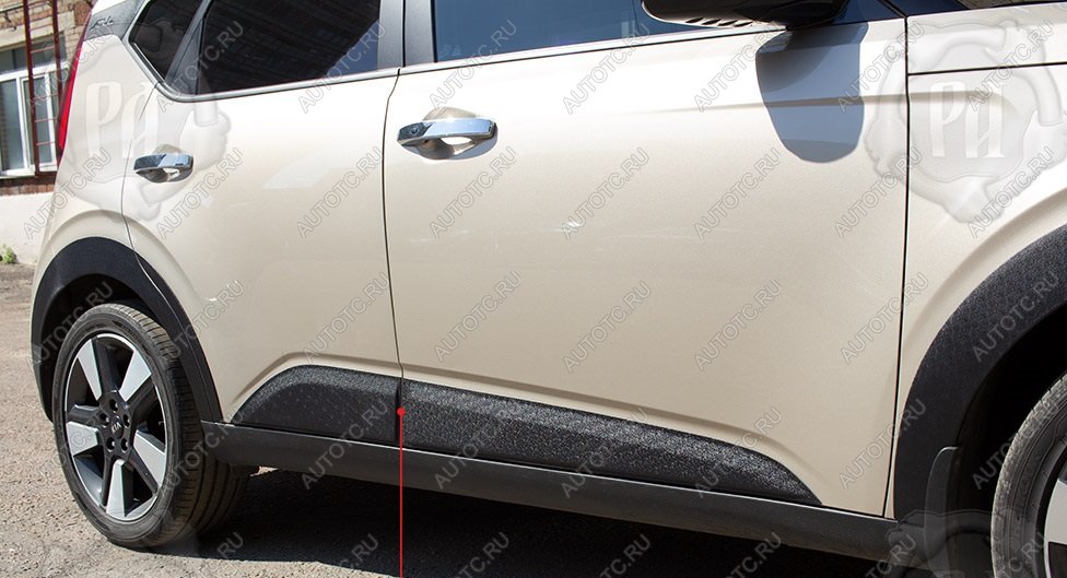 789 р. Молдинг двери задний правый Русская Артель KIA Soul SK3 (2018-2022) (глянец под покраску)  с доставкой в г. Воронеж