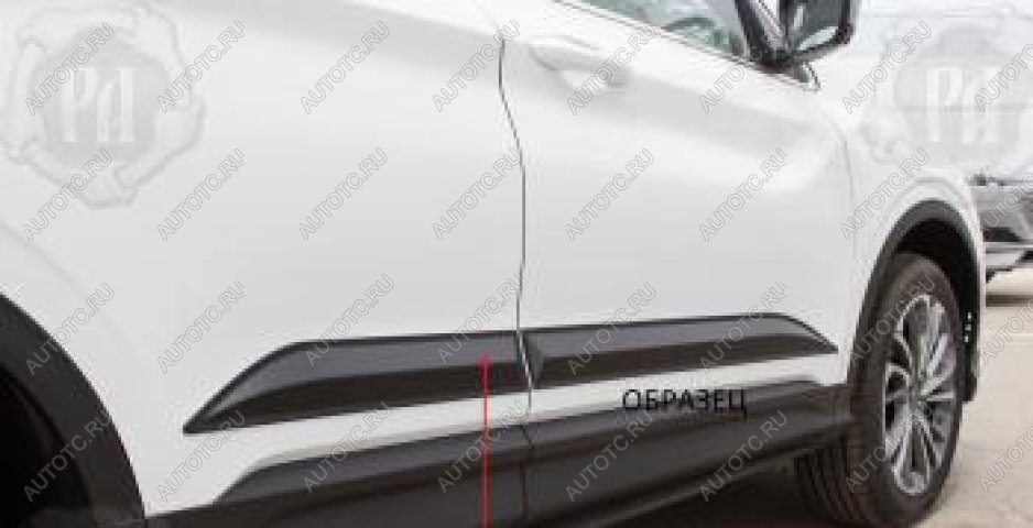 1 299 р. Молдинг двери передний левый Русская Артель Mitsubishi ASX 2-ой рестайлинг (2017-2020) (глянец под покраску)  с доставкой в г. Воронеж