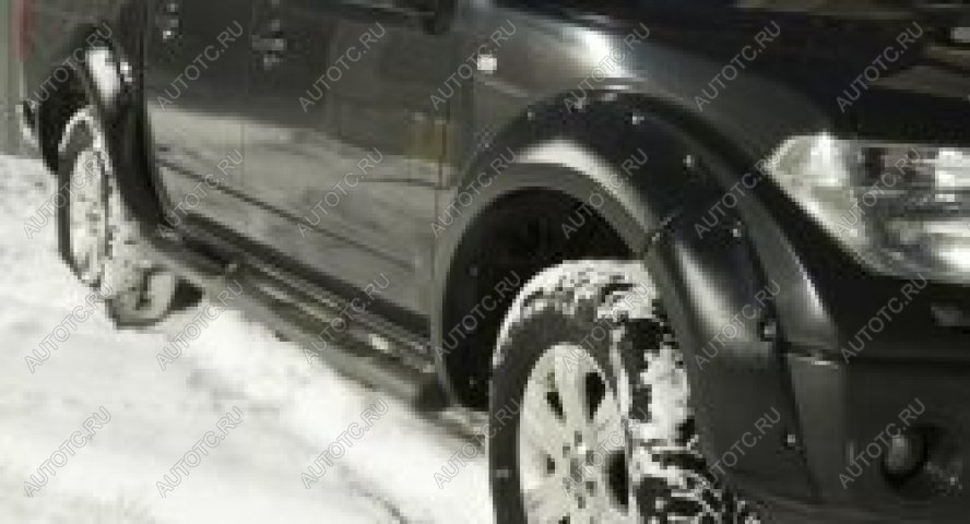 5 399 р. Расширители колесных арок (передний левый) Русская Артель  Nissan Navara  2 D40 (2010-2016) рестайлинг (шагрень)  с доставкой в г. Воронеж