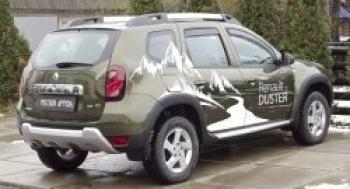 Расширители колесных арок (передний левый) Русская Артель  Renault Duster HS рестайлинг (2015-2021) (шагрень)