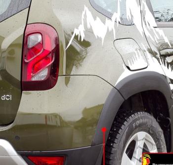 Расширители колесных арок (задний правый) Русская Артель  Renault Duster HS рестайлинг (2015-2021) (шагрень)
