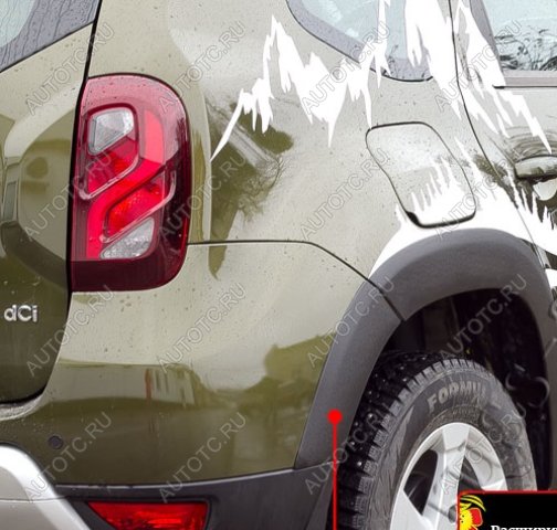 2 429 р. Расширители колесных арок (задний правый) Русская Артель  Renault Duster HS рестайлинг (2015-2021) (шагрень)  с доставкой в г. Воронеж