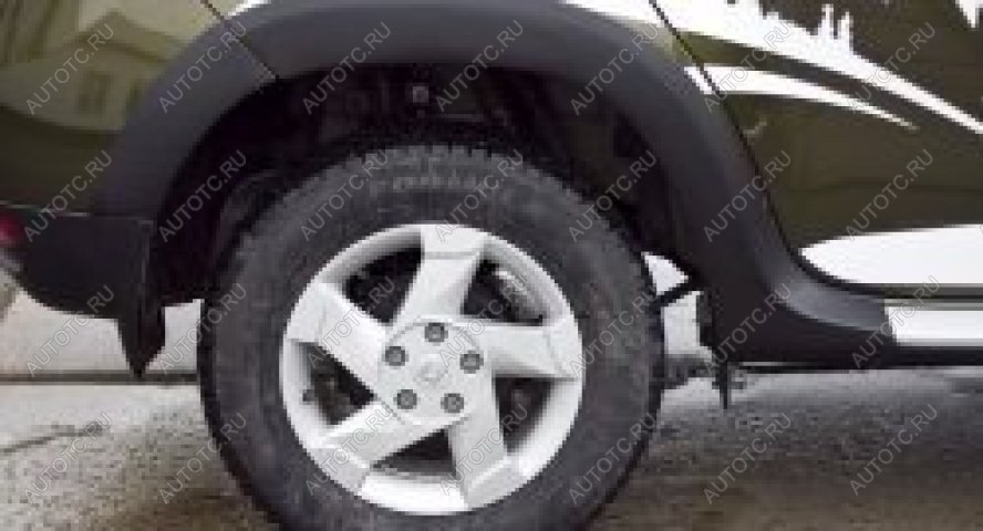 2 429 р. Расширители колесных арок (задний левый) Русская Артель Renault Duster HS рестайлинг (2015-2021) (шагрень)  с доставкой в г. Воронеж