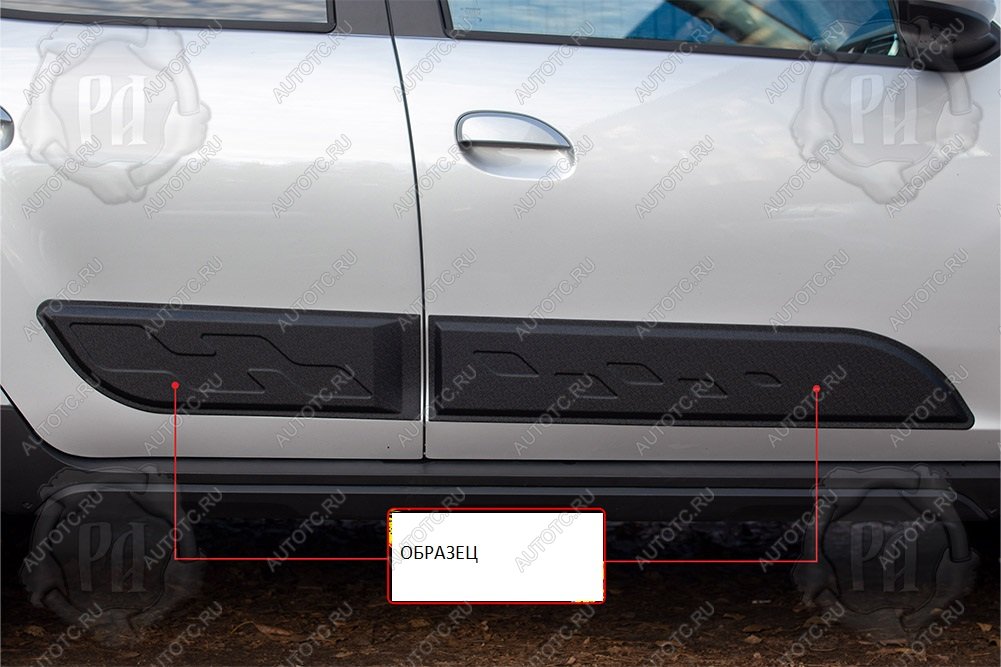1 379 р. Молдинг двери передний правый узор Русская Артель  Renault Duster  HM (2021-2024) рестайлинг (глянец под покраску)  с доставкой в г. Воронеж