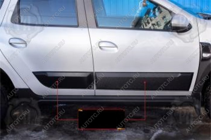 1 629 р. Молдинг двери передний правый Русская Артель Renault Duster HM рестайлинг (2021-2024) (глянец под покраску)  с доставкой в г. Воронеж