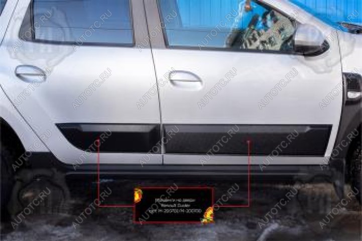 919 р. Молдинг двери задний правый Русская Артель  Renault Duster  HM (2021-2024) рестайлинг (шагрень)  с доставкой в г. Воронеж