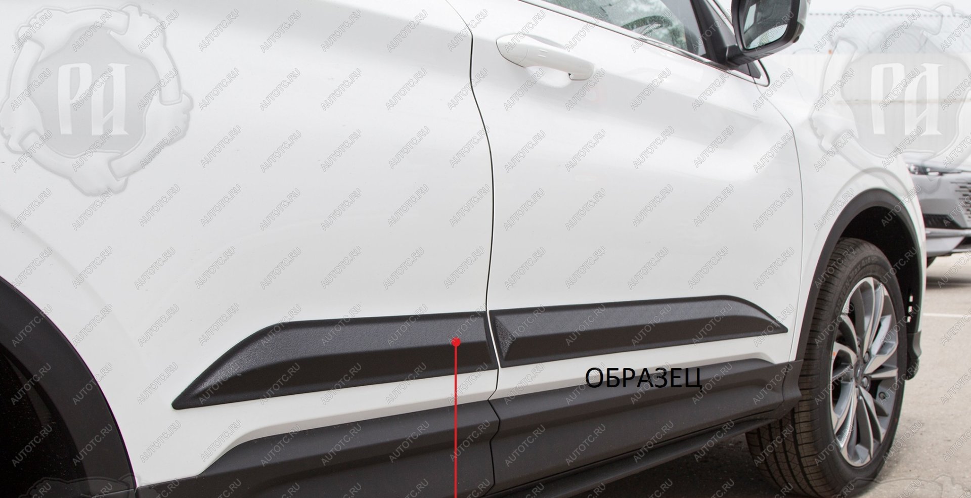 1 169 р. Молдинг двери передний левый Русская Артель  Renault Logan  1 (2010-2016) рестайлинг (шагрень)  с доставкой в г. Воронеж