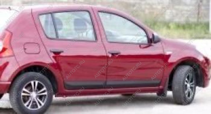 759 р. Молдинг на двери задний левый узкий Русская Артель  Renault Sandero Stepway  (BS) (2010-2014) (шагрень)  с доставкой в г. Воронеж