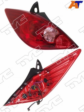 Фонарь задний левый (внешний, c ПТФ) TYC Nissan Tiida 1 хэтчбек C11 рестайлинг (2010-2014)