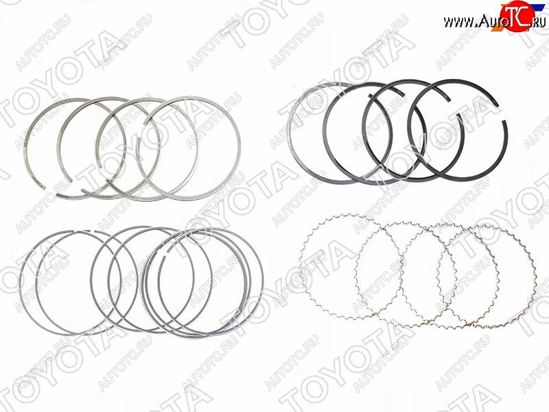 12 849 р. Кольца поршневые TOYOTA COROLLA,RAV4 1ZZFE 00- TOYOTA 13011-22150  с доставкой в г. Воронеж