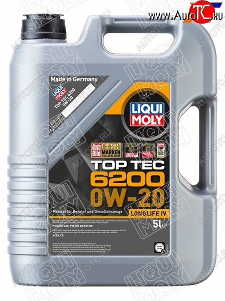 12 299 р. Масло моторное LIQUI MOLY Top Tec 6200 0W-20 C5 5л LIQUI MOLY 20789  с доставкой в г. Воронеж