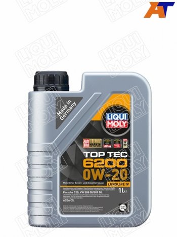 2 699 р. Масло моторное LIQUI MOLY Top Tec 6200 0W-20 C5 1л LIQUI MOLY 20787  с доставкой в г. Воронеж. Увеличить фотографию 1