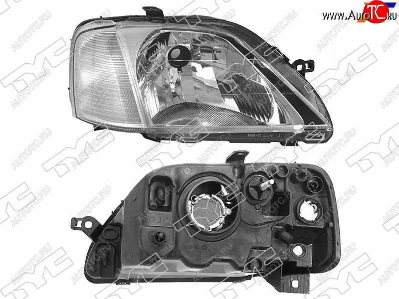 3 899 р. Фара правая (под корректор, хрусталь) TYC  Renault Logan  1 (2004-2010) дорестайлинг  с доставкой в г. Воронеж