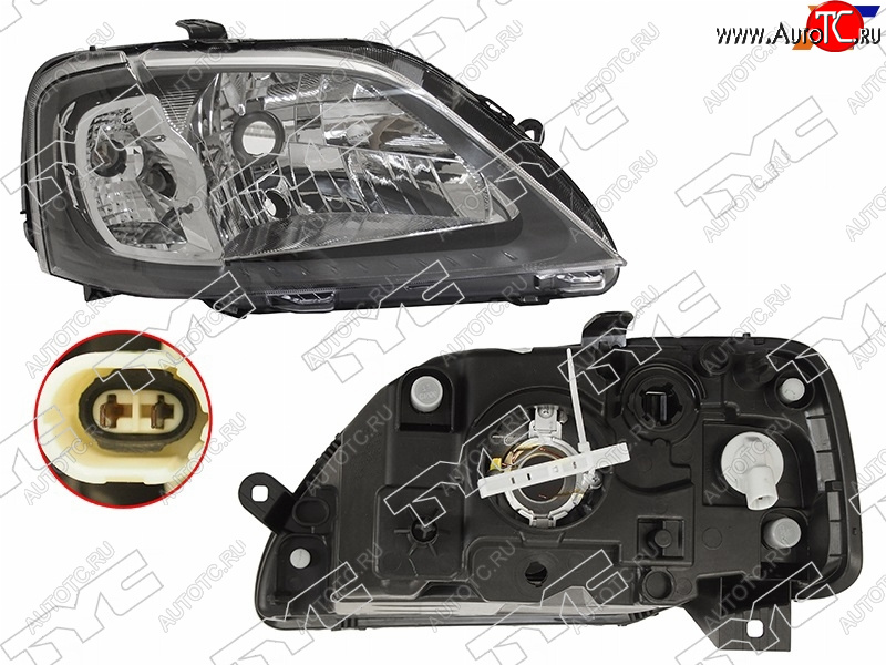 5 649 р. Фара правая (под корректор) TYC Renault Logan 1 дорестайлинг (2004-2010)  с доставкой в г. Воронеж