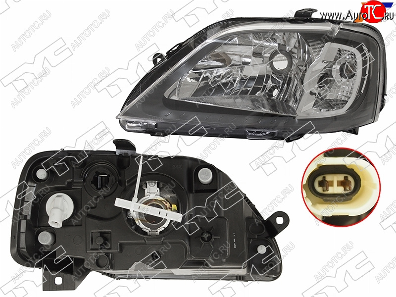 5 399 р. Фара левая (под корректор) TYC Renault Logan 1 дорестайлинг (2004-2010)  с доставкой в г. Воронеж