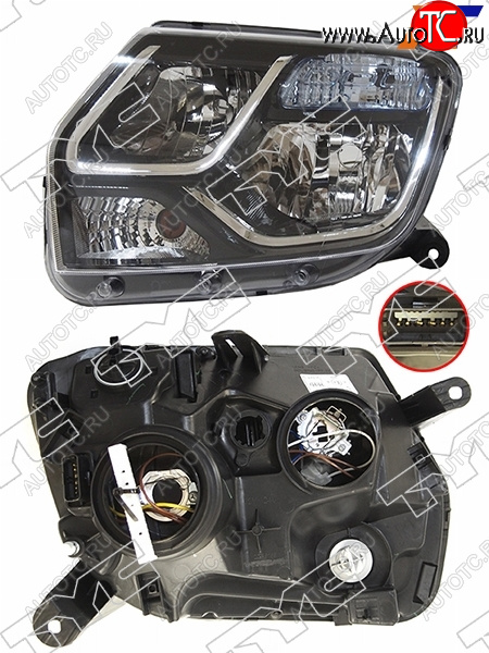 13 599 р. Фара левая (под электрокорректор) TYC Renault Duster HS рестайлинг (2015-2021)  с доставкой в г. Воронеж