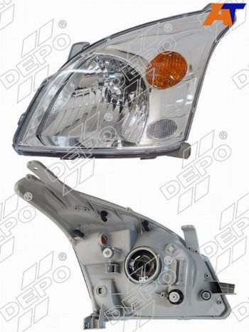 12 999 р. Фара Toyota Land Cruiser Prado (J120) 02-09 (Слева Галоген под электрокорректор) DEPO 212-11D7L-LD-EM  с доставкой в г. Воронеж. Увеличить фотографию 1
