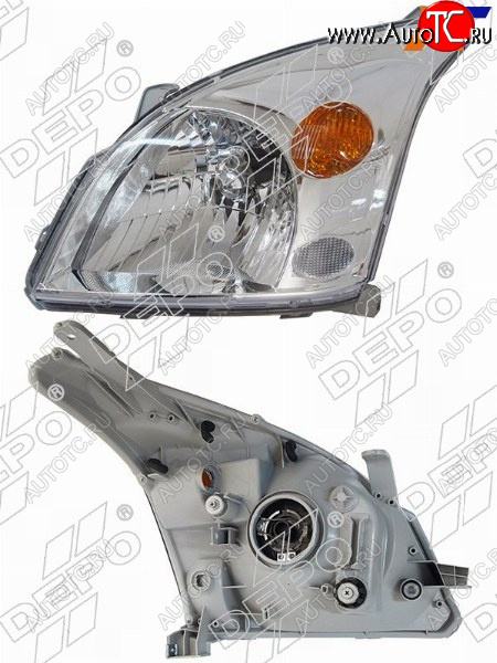 12 999 р. Фара Toyota Land Cruiser Prado (J120) 02-09 (Слева Галоген под электрокорректор) DEPO 212-11D7L-LD-EM  с доставкой в г. Воронеж