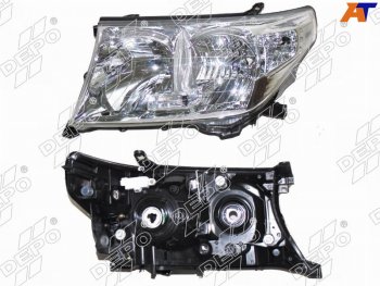 9 299 р. Фара TOYOTA LAND CRUISER 200 07-11 LH под электрокорректор, не ксенон (Евросвет)                     DEPO 212-11M1L-LD-EM  с доставкой в г. Воронеж. Увеличить фотографию 1