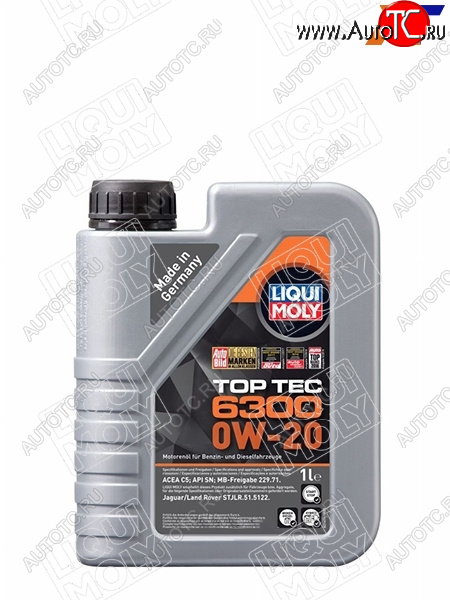 2 199 р. Масло моторное LIQUI MOLY Top Tec 6300 0W-20 SNC5 1л LIQUI MOLY 21216  с доставкой в г. Воронеж