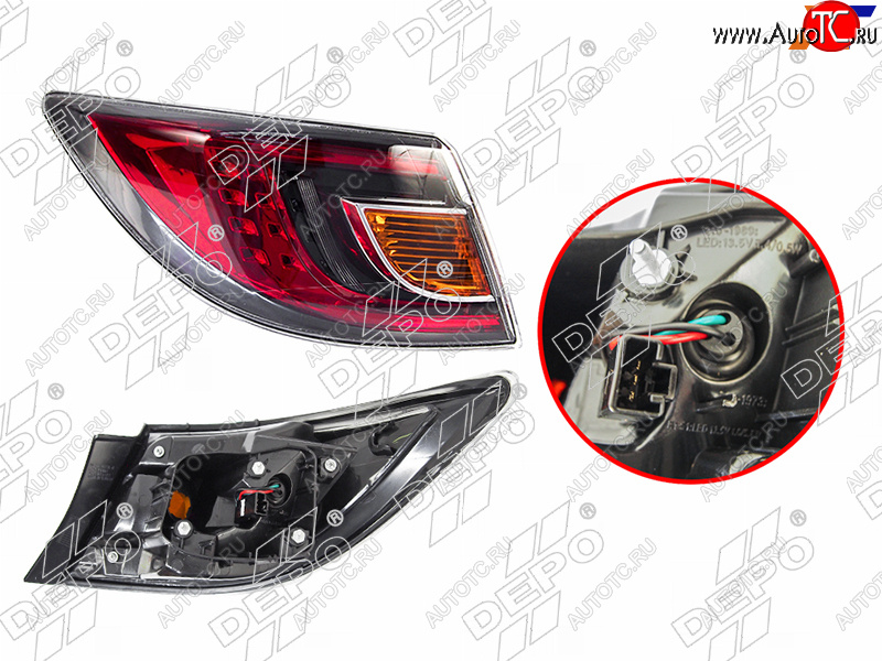 10 599 р. Фонарь задний Mazda 6 07-10  Atenza 07-09 (Слева 5D HBK4D SED) DEPO 216-1973L-UE  с доставкой в г. Воронеж