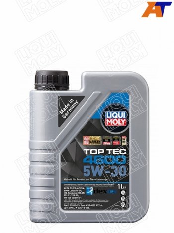1 939 р. Масло моторное LIQUI MOLY Top Tec 4600 5W-30 SNC2C3 1л                                             LIQUI MOLY 2315  с доставкой в г. Воронеж. Увеличить фотографию 1