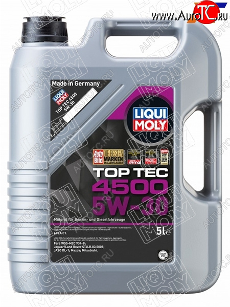 9 849 р. Масло моторное LIQUI MOLY Top Tec 4500 5W-30 C1DL-1 5л LIQUI MOLY 2318  с доставкой в г. Воронеж