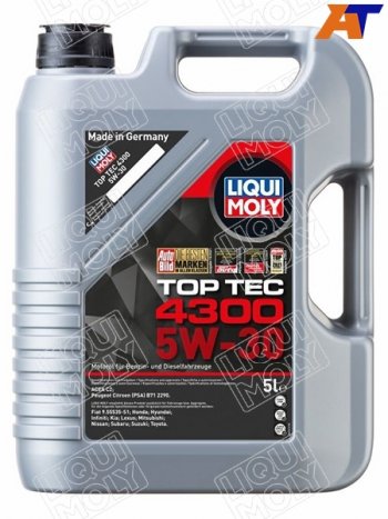 9 549 р. Масло моторное LIQUI MOLY Top Tec 4300 5W-30 C2 5л LIQUI MOLY 2324  с доставкой в г. Воронеж. Увеличить фотографию 1