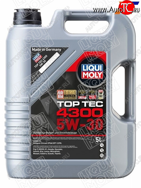 9 549 р. Масло моторное LIQUI MOLY Top Tec 4300 5W-30 C2 5л LIQUI MOLY 2324  с доставкой в г. Воронеж