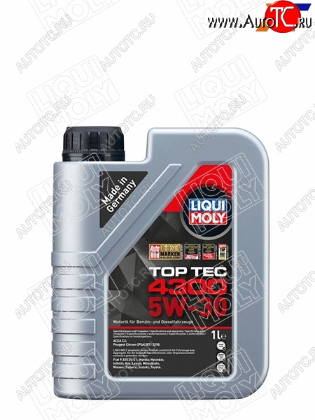 2 069 р. Масло моторное LIQUI MOLY Top Tec 4300 5W-30 C2 1л LIQUI MOLY 2323  с доставкой в г. Воронеж