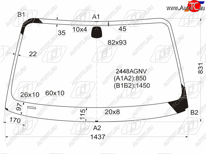 5 449 р. Стекло лобовое BMW 1-Series 04-13 FUYAO 2448AGNV  с доставкой в г. Воронеж