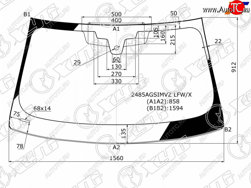 8 549 р. Стекло лобовое (Датчик дождя Молдинг 4D SED5D WGN) XYG BMW 5 серия G30 дорестайлинг, седан (2016-2020)  с доставкой в г. Воронеж