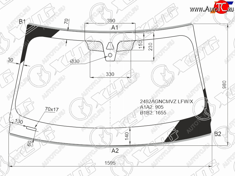 12 249 р. Стекло лобовое (Камера Датчик дождя Молдинг) BMW X5 18-  X7 18- XYG 2492AGNCMVZ LFW/X  с доставкой в г. Воронеж
