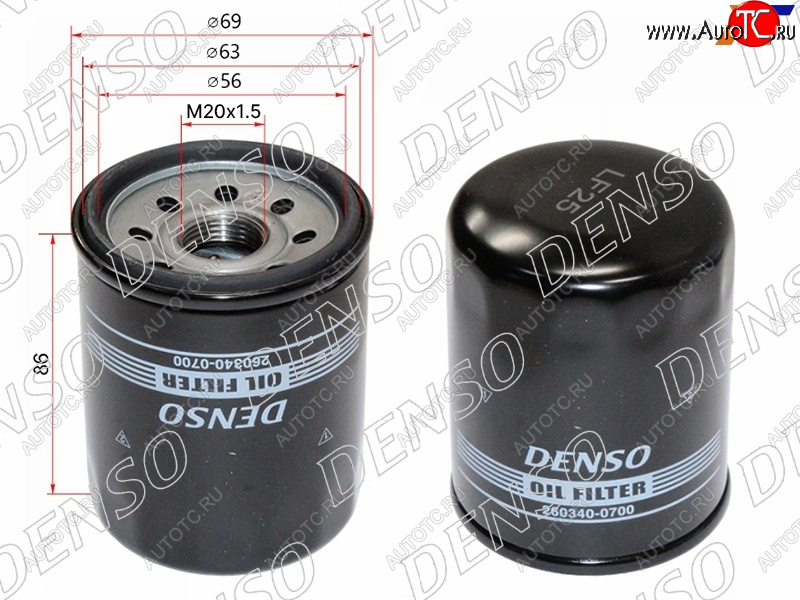 629 р. Фильтр масляный DENSO  Honda Civic ( EG,  EJ,EK,EM) (1992-2000) седан, седан дорестайлинг, хэтчбэк 3 дв. дорестайлинг, седан рестайлинг, хэтчбэк 3 дв. рестайлинг  с доставкой в г. Воронеж