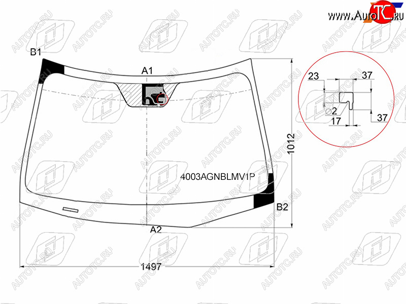 7 399 р. Стекло лобовое (Датчик дождя) Honda Accord 08-11  Acura TSX 08-14 FUYAO 4003AGNBLMV1P  с доставкой в г. Воронеж