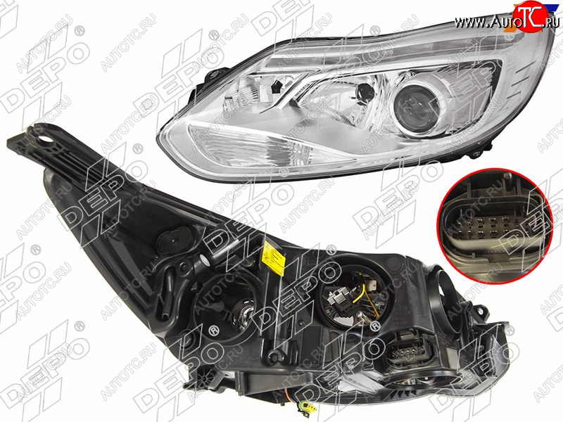 30 699 р. Фара FORD FOCUS III 11-15 LH под ксенон,ДХО, c корректором                                           DEPO 431-11A7LMLDHEM  с доставкой в г. Воронеж