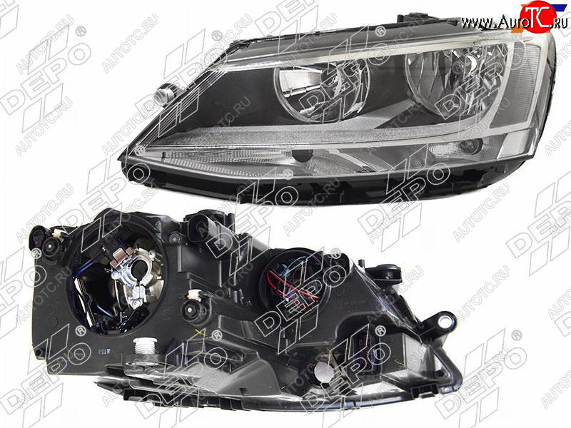 14 249 р. Фара Volkswagen Jetta 10-14 (Спереди Слева) DEPO 441-11G6LMLDEM2  с доставкой в г. Воронеж
