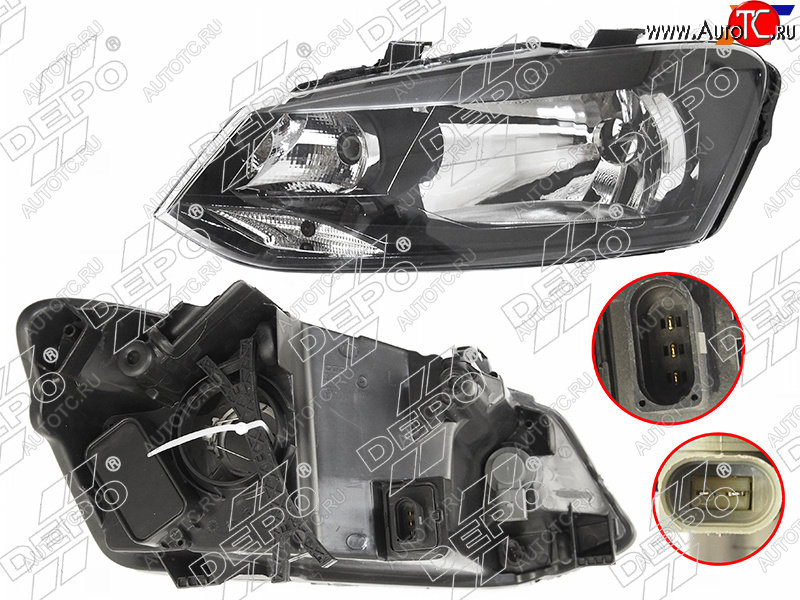 10 349 р. Фара VW POLO 10-20 LH 4D с корректором                                                               DEPO 441-11G9LMLDEM2  с доставкой в г. Воронеж