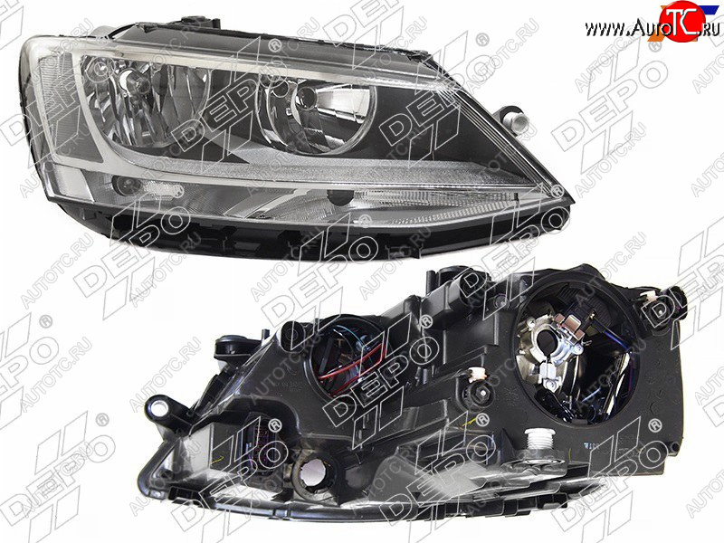 14 249 р. Фара Volkswagen Jetta 10-14 (Спереди Справа) DEPO 441-11G6RMLDEM2  с доставкой в г. Воронеж