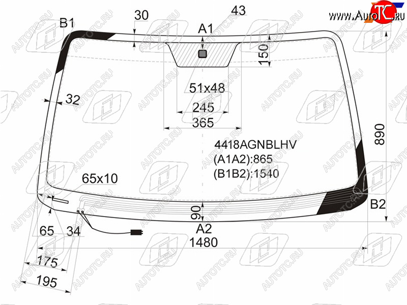7 699 р. Стекло лобовое (Обогрев щеток) Kia Sorento 02-09 FUYAO 4418AGNBLHV  с доставкой в г. Воронеж