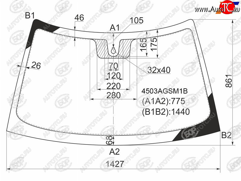 6 599 р. Стекло лобовое (Датчик дождя) LADA 2110 95-14  2111 97-14  2112 99-09  Priora 07-18 BOR 4503AGSM1B  с доставкой в г. Воронеж